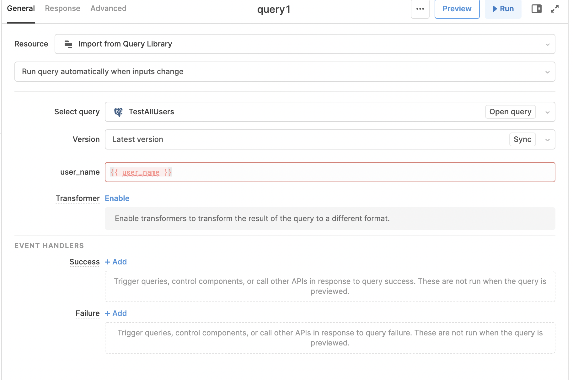 Setting variable in the imported app query